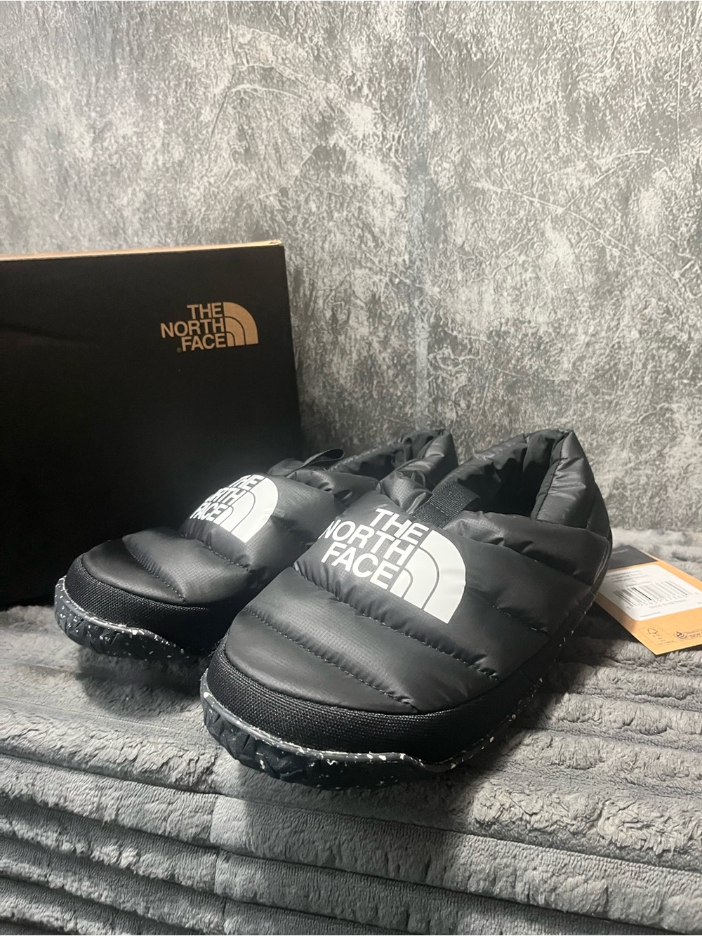 The North Face Black Puffy Slip-On Clogs
